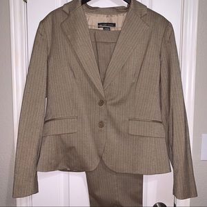 Brown Striped Suit Set